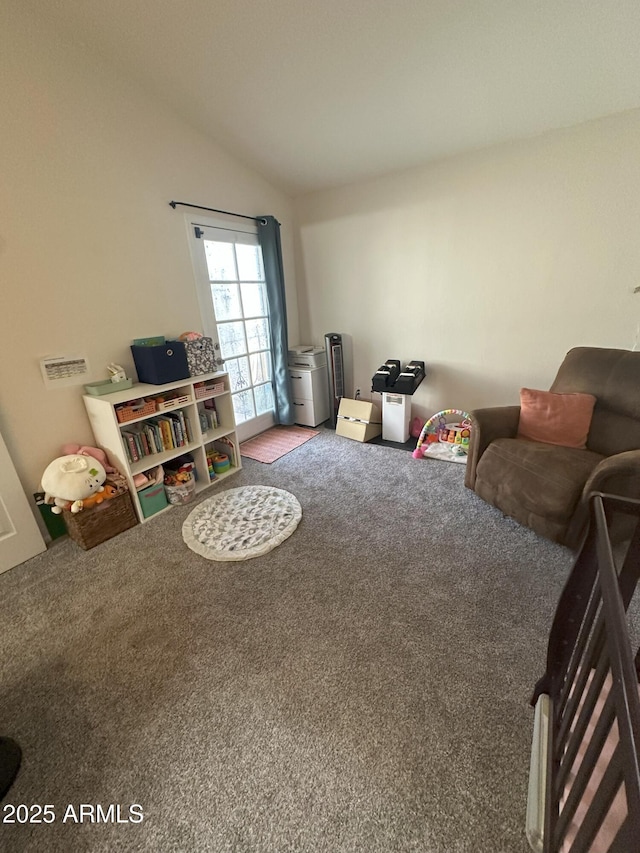 1718 S Longmore St Unit 53, Mesa, AZ 85202 - recreation room with lofted ceiling and carpet