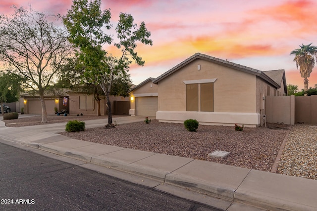 view of front of home featuring a garage