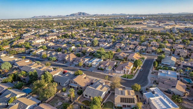 bird's eye view featuring a mountain view