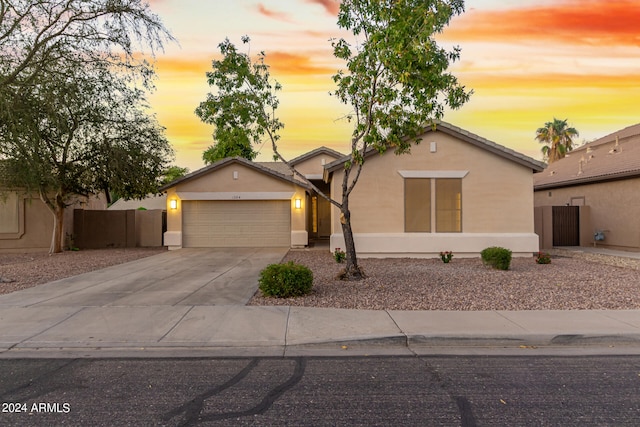 view of front of home featuring a garage