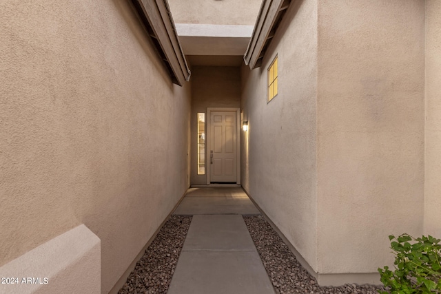 view of doorway to property