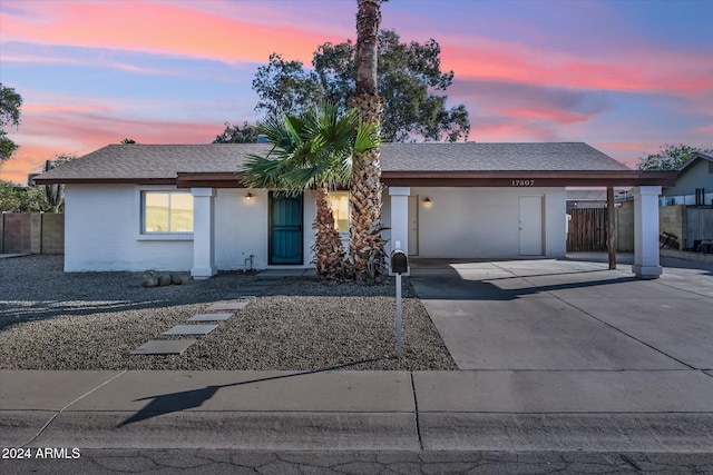 view of ranch-style home