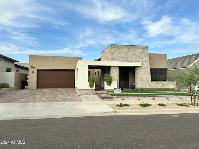 view of front of house featuring a garage