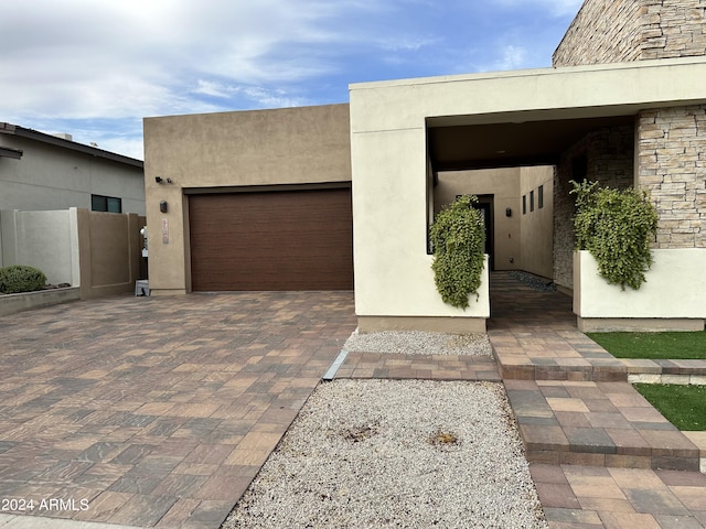 view of front of house featuring a garage