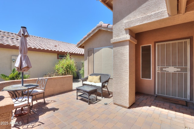 view of patio / terrace featuring outdoor dining area
