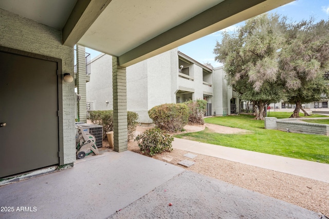 view of patio / terrace featuring central AC unit