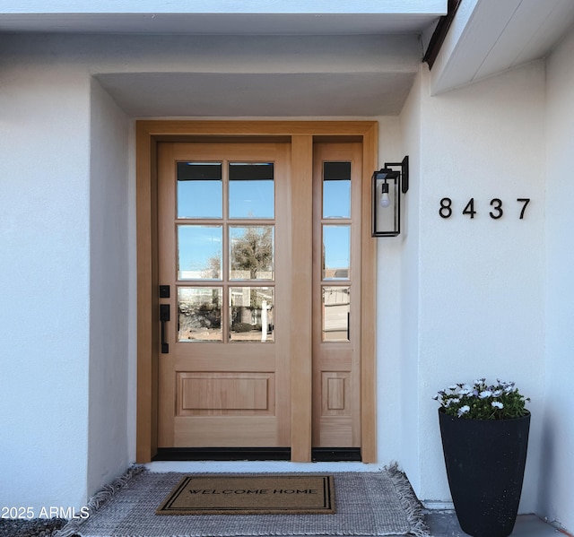 view of doorway to property