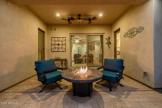 interior space with french doors and hardwood / wood-style floors