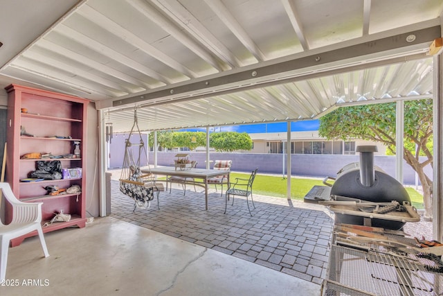 view of patio / terrace with fence