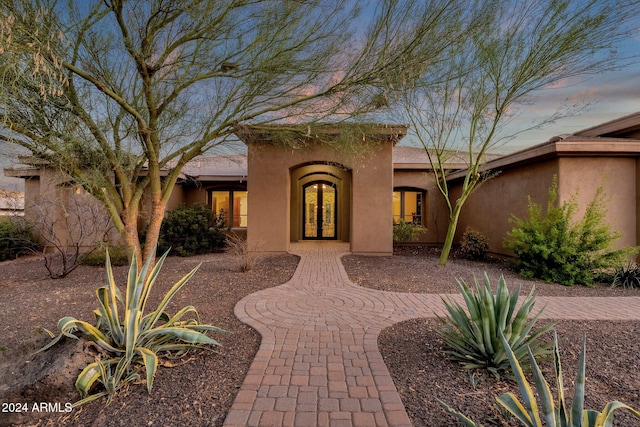 view of front of house featuring french doors