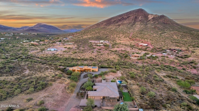 exterior space with a mountain view