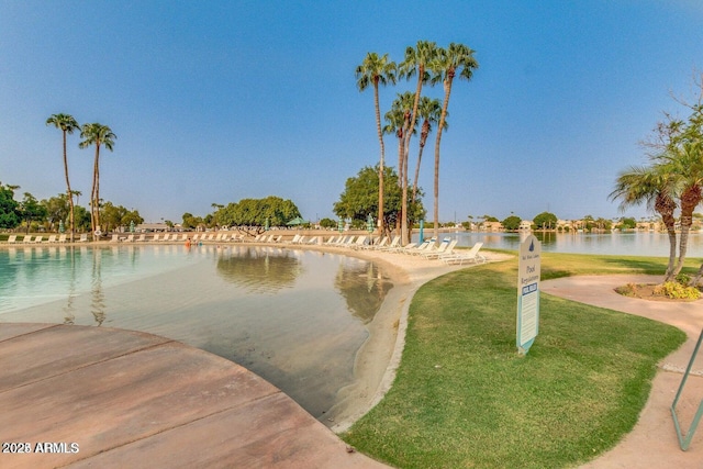 view of water feature