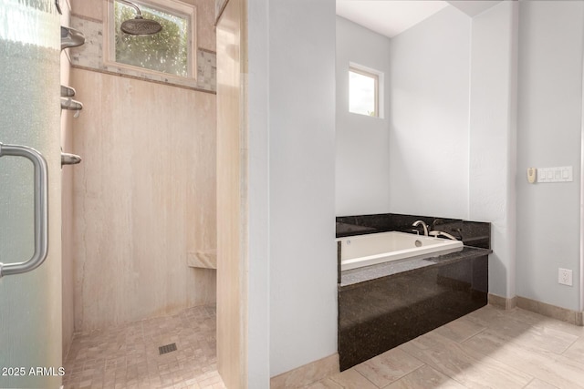1407 E Artemis Trl, San Tan Valley, AZ 85140 - bathroom with a garden tub and walk in shower