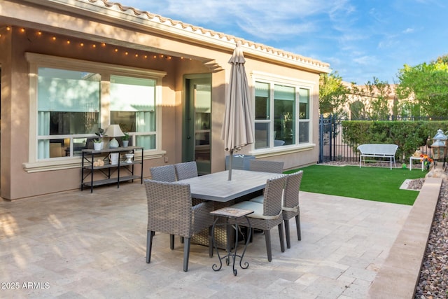 1407 E Artemis Trl, San Tan Valley, AZ 85140 - view of patio with outdoor dining space and fence