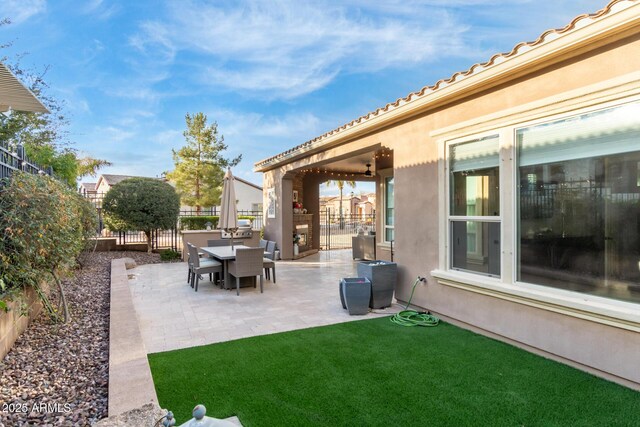 1407 E Artemis Trl, San Tan Valley, AZ 85140 - view of patio / terrace with a fenced backyard