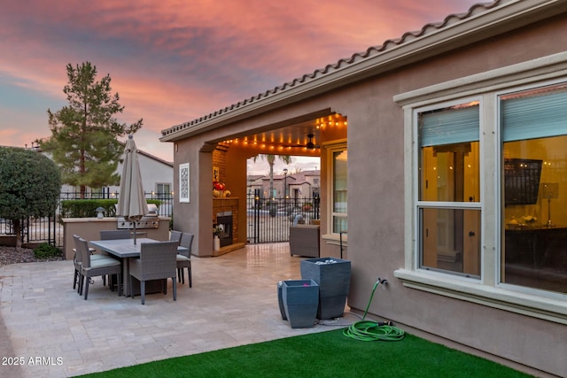 1407 E Artemis Trl, San Tan Valley, AZ 85140 - view of patio featuring outdoor dining area and fence