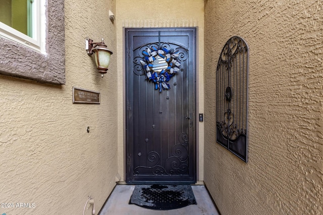 view of doorway to property