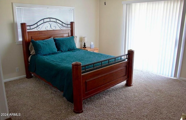 view of carpeted bedroom