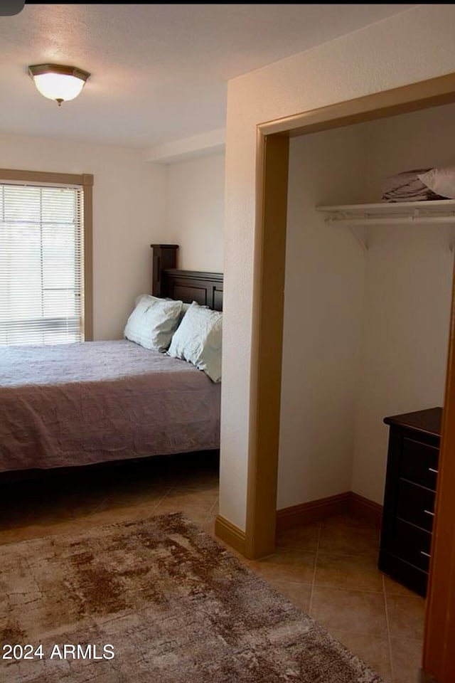 view of tiled bedroom