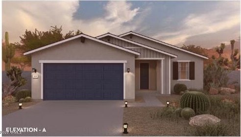 17585 N Bolerno Dr, Maricopa, AZ 85138 - single story home featuring an attached garage, driveway, and stucco siding