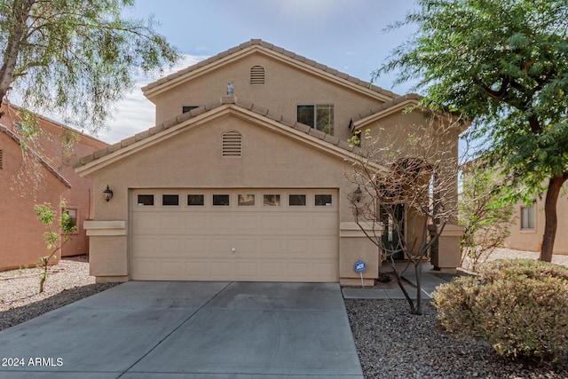 view of front of house featuring a garage