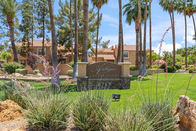 8787 E Mountain View Rd Unit 1100, Scottsdale, AZ 85258 - community / neighborhood sign with a yard