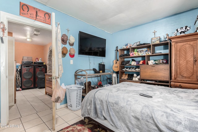 view of tiled bedroom