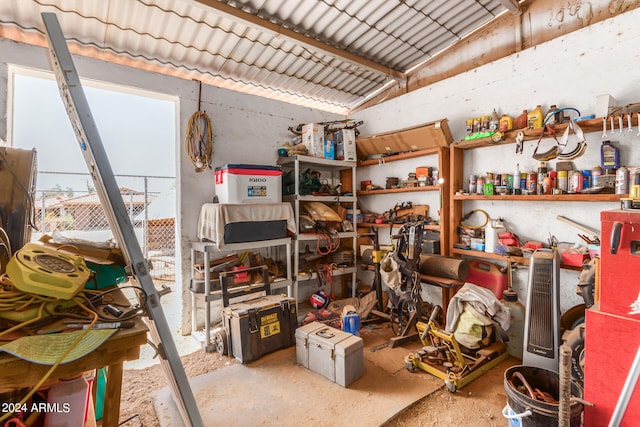 view of storage room