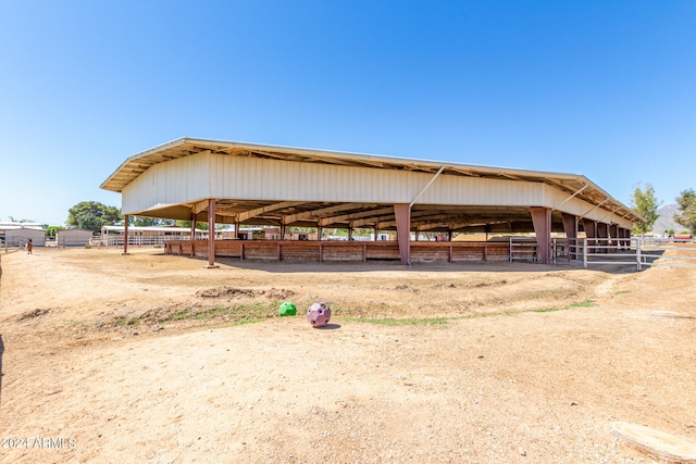 exterior space with an outdoor structure