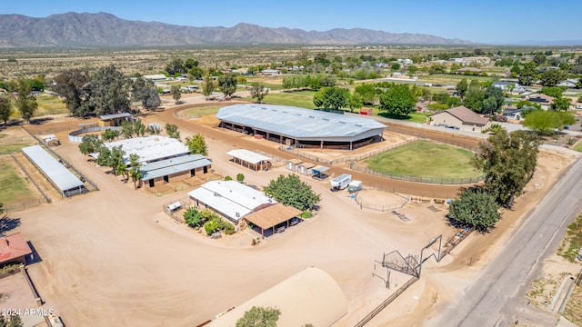 drone / aerial view with a mountain view