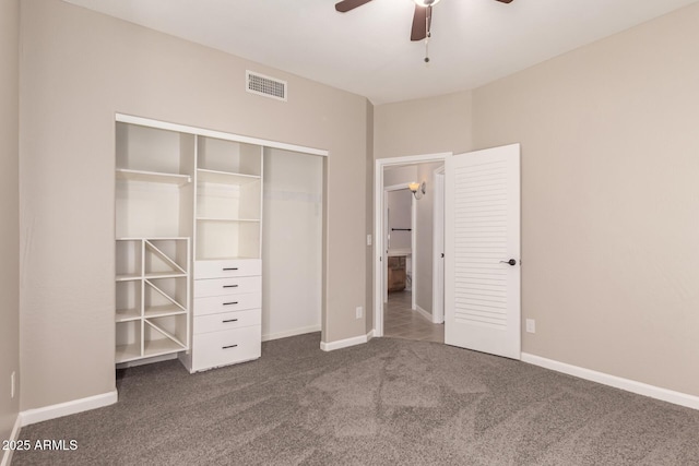 14602 N 63rd Pl, Scottsdale, AZ 85254 - unfurnished bedroom featuring carpet floors, a closet, baseboards, and ceiling fan