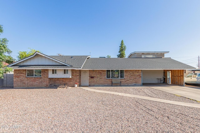 1235 E Dover St, Mesa, AZ 85203 - single story home featuring driveway, brick siding, and an attached carport