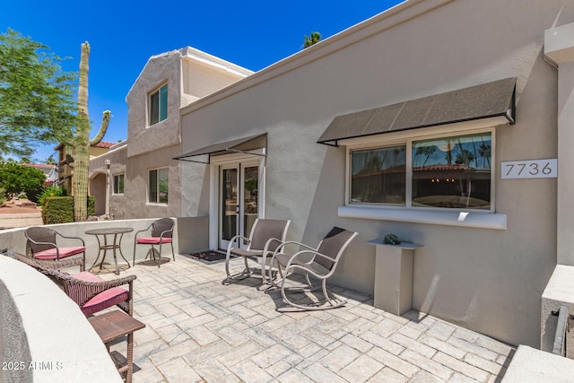 7736 E Rancho Vista Dr, Scottsdale, AZ 85251 - view of patio / terrace with french doors