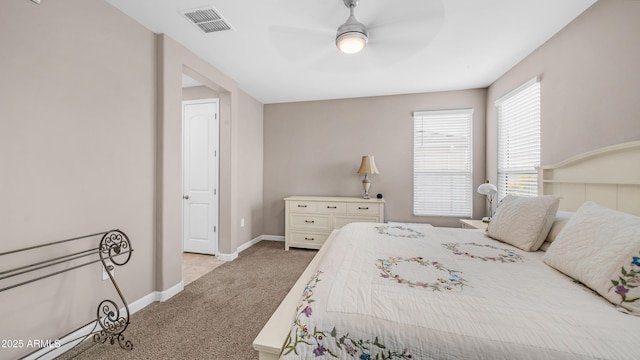 37820 W San Sisto Ave, Maricopa, AZ 85138 - carpeted bedroom with visible vents, baseboards, and ceiling fan
