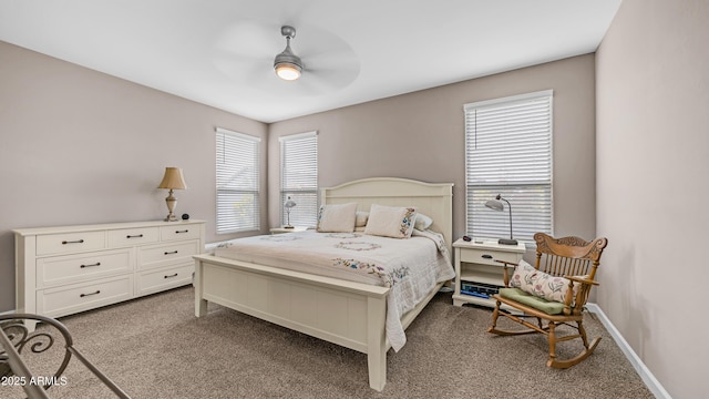 37820 W San Sisto Ave, Maricopa, AZ 85138 - carpeted bedroom featuring baseboards and a ceiling fan