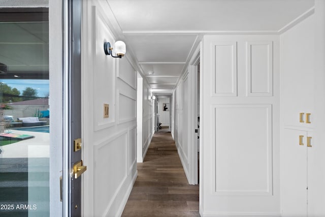 8214 E Northland Dr, Scottsdale, AZ 85251 - corridor featuring dark wood-type flooring and a decorative wall