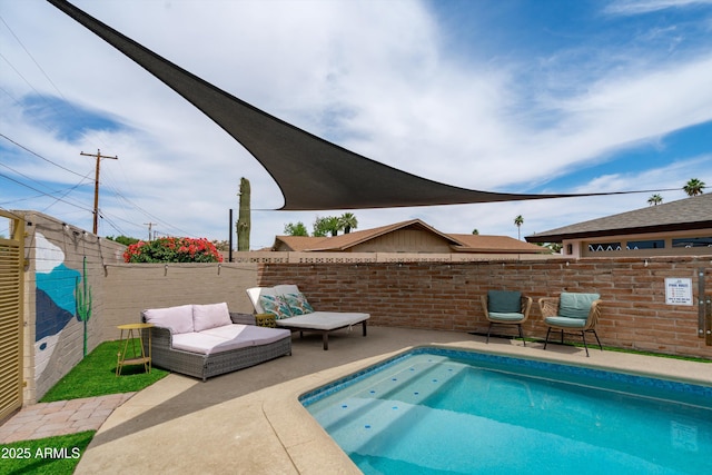 8214 E Northland Dr, Scottsdale, AZ 85251 - view of swimming pool with a patio area, a fenced backyard, and outdoor lounge area