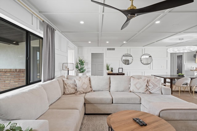 8214 E Northland Dr, Scottsdale, AZ 85251 - living area with recessed lighting and a chandelier