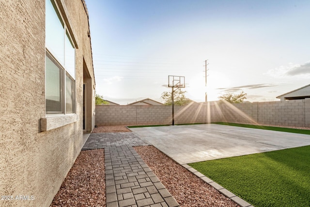 2792 E James Ave, San Tan Valley, AZ 85143 - view of sport court with a fenced backyard and a lawn