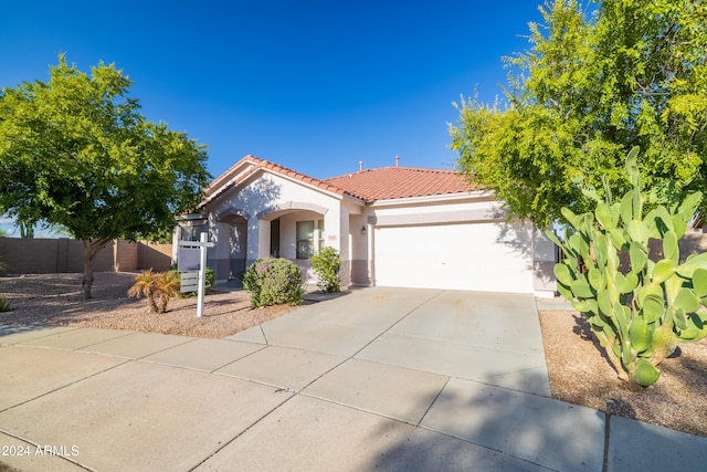 view of front of home featuring a garage