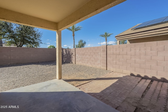 view of patio / terrace with a fenced backyard