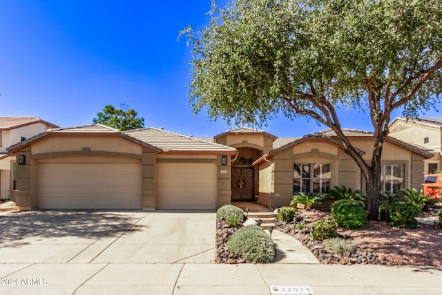 view of front of house featuring a garage