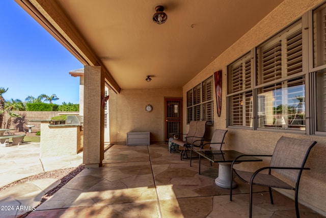 view of patio / terrace featuring area for grilling