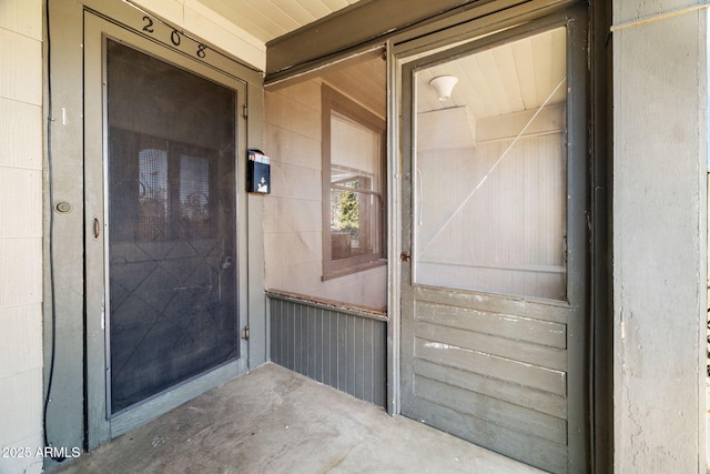 view of doorway to property