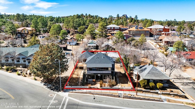 bird's eye view featuring a residential view