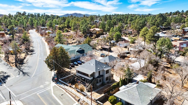 aerial view with a residential view