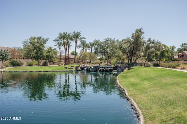 view of water feature