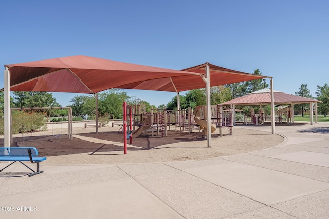 community playground with a gazebo