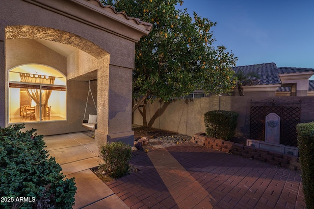 view of patio with fence