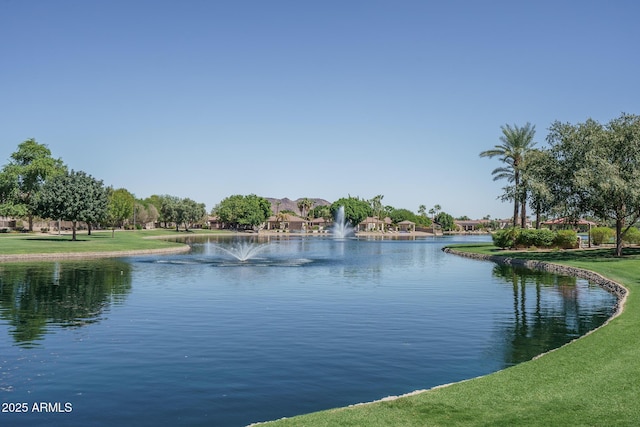 view of water feature